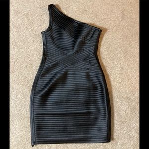 BCBG MaxAzria One Shoulder Bodycon Dress Sz 6